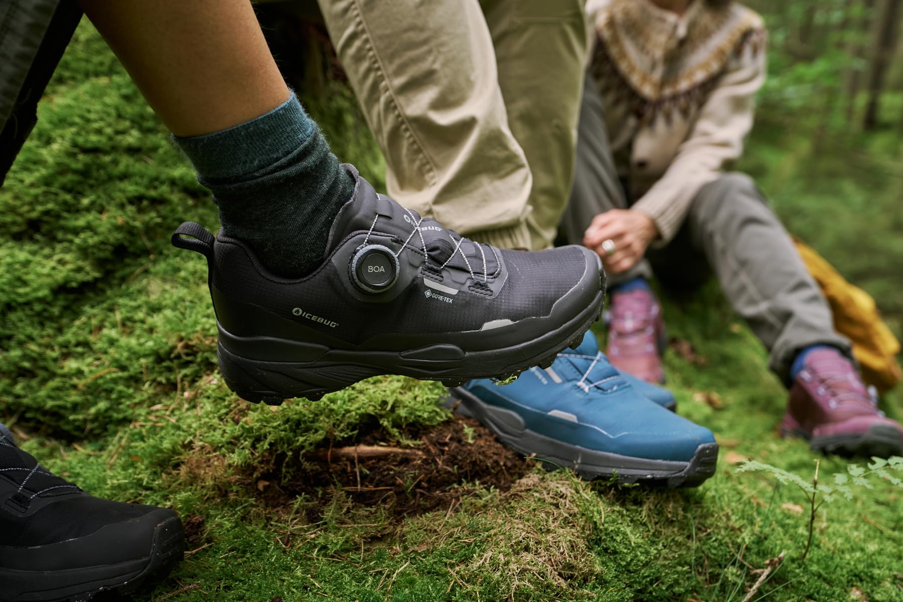 Icebug Rover 2 GTX Chaussures d'extérieur polyvalentes imperméables et résistantes pour homme Système BOA Fit