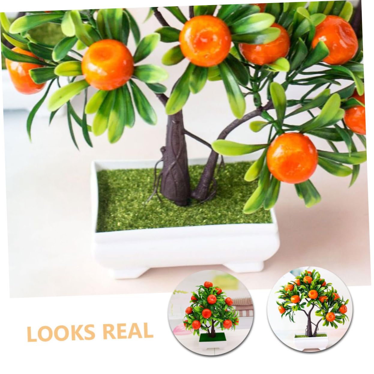 Arancio Artificiale In Vaso - Bonsai Finto Con Frutti, Decorazione Per Casa E Ufficio
