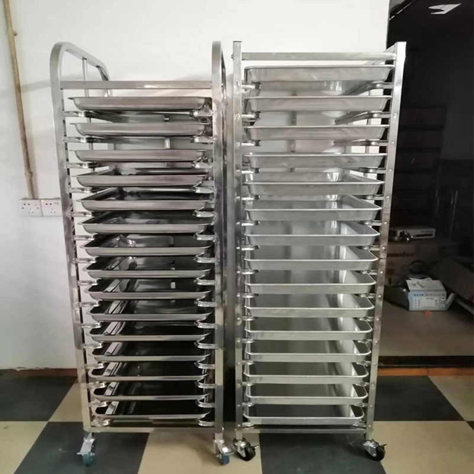 Stojak na blachę pieczenia chleba ze stopu aluminium, wózek z tacą na chleb | Łatwy do przenoszenia, stabilny konstrukcyjnie, odpowiedni dla restauracji i piekarni(9-Tier)
