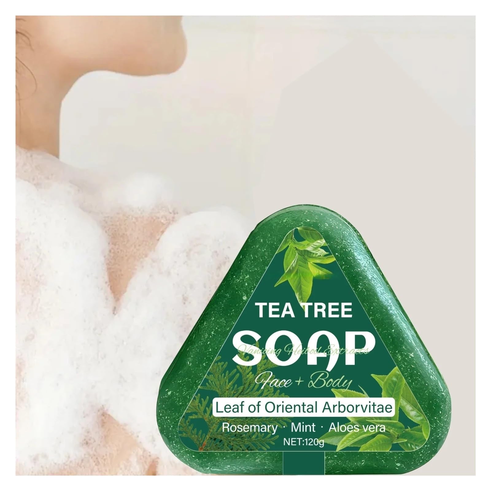 Teebaumseife Teebaum-Shampoo-Riegel 120 g mit Hyaluronsäure | [](2pcs)