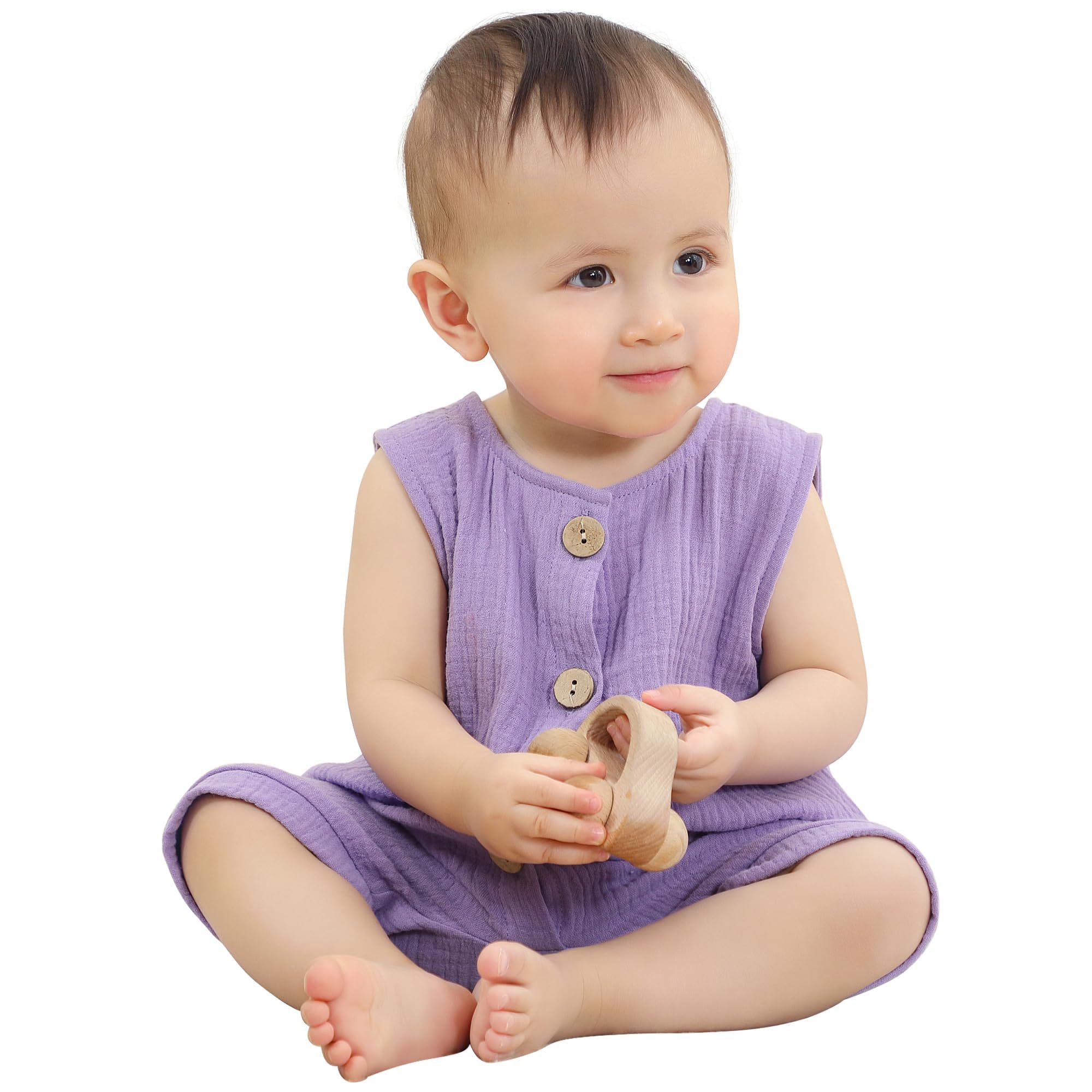 HAHASHOW Baby Body Strampler Unisex 100% Baumwolle Kurzarm Jumpsuit für Jungen und Mädchen, 0-24 Monate