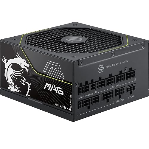 MSI MAG A1000PLS PCIE5 Alimentation PC, GPU Safeguard, condensateur Principal 10
