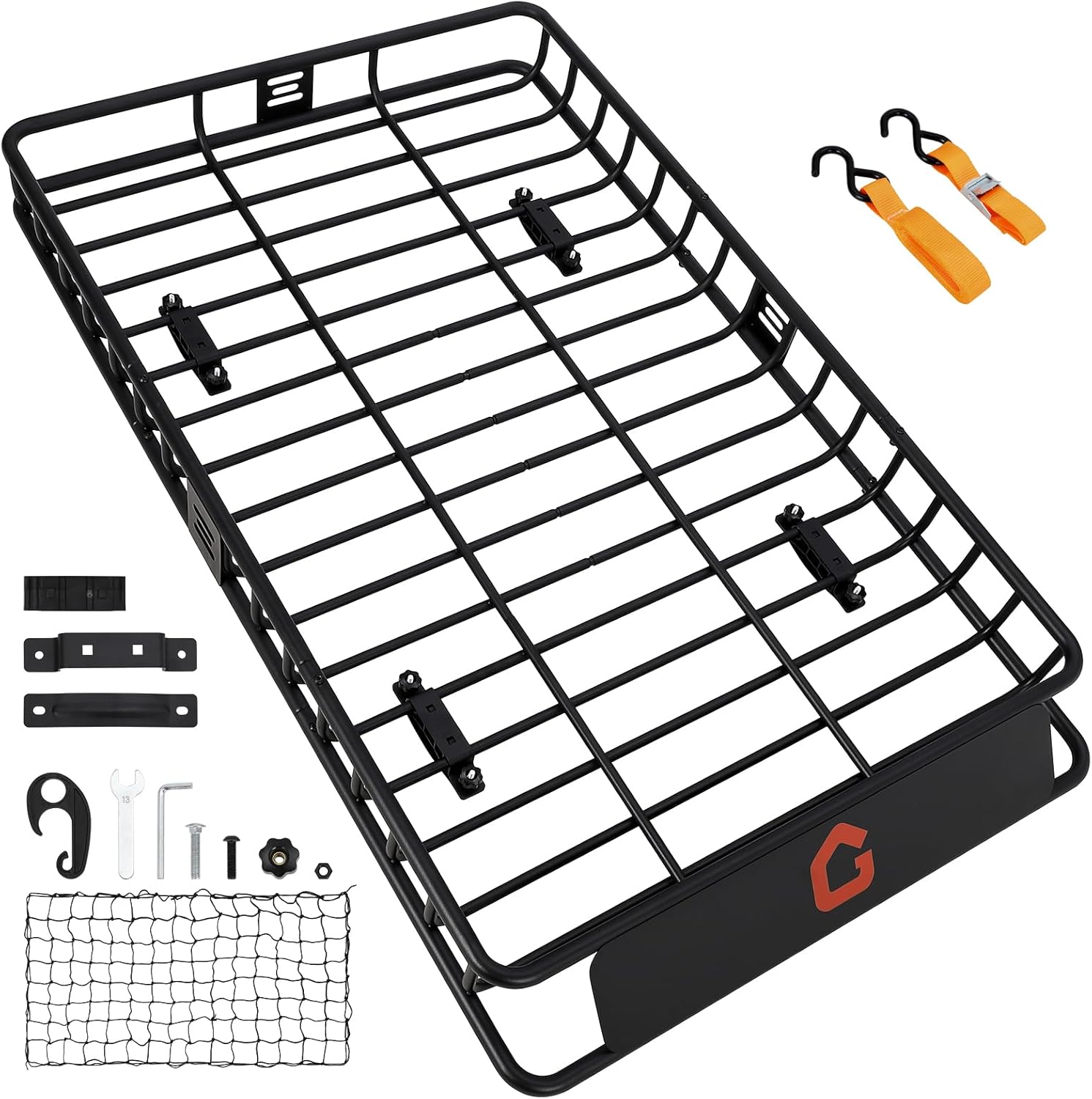 GarveeLife 51’’x36’’ Roof Rack Basket,Heavy Duty Universal Car & Truck Cargo Carrier with Net and Waterproof Cargo Bag, Luggage Holder with Extension for Universal,200 LB Capacity