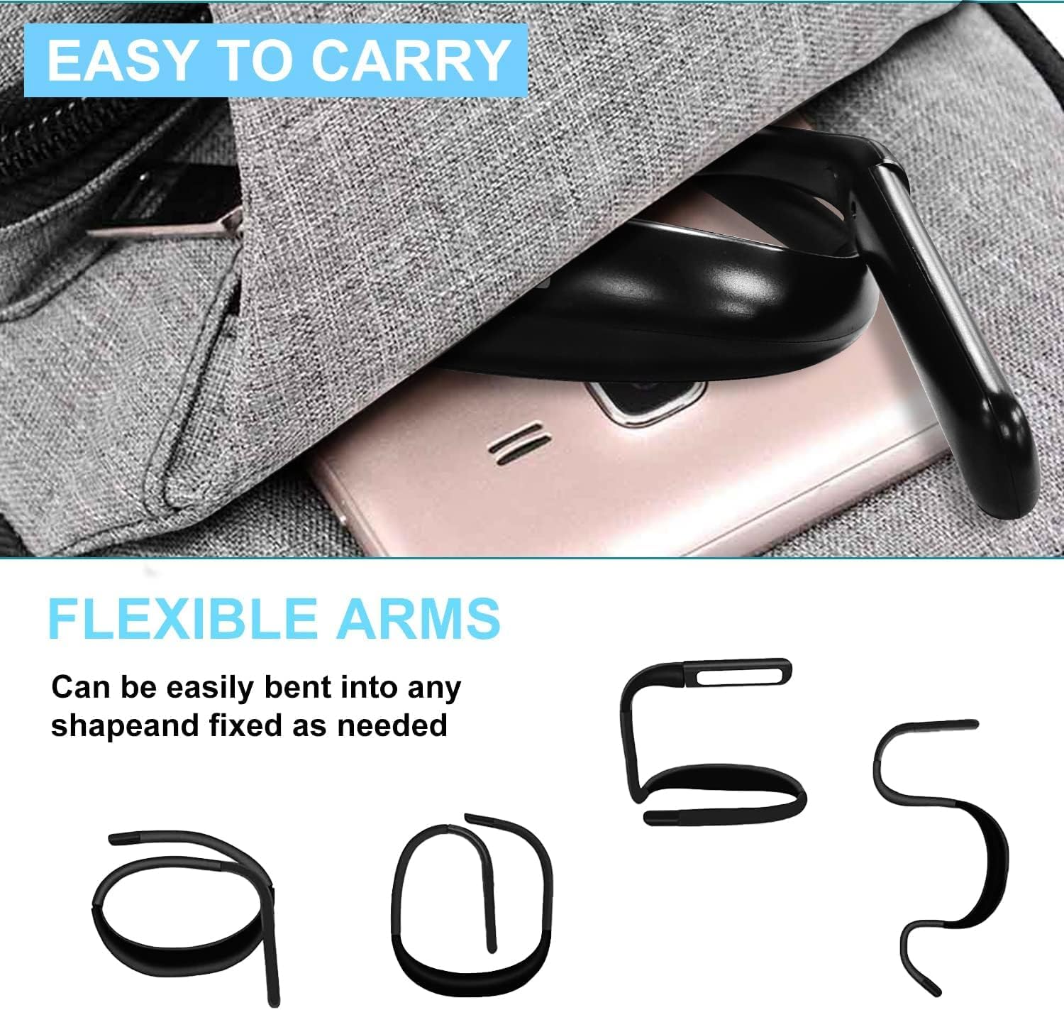Luz de lectura para el cuello, brillo ajustable con 3 opciones de color, brazos flexibles para leer, hacer manualidades y actividades nocturnas