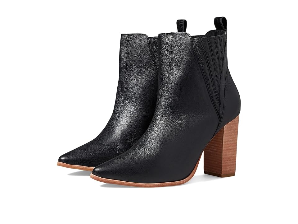 KAANAS Perm Cowboy Ankle Boot (Black) Women's Shoes INTERNATIONAL SHIPPING
