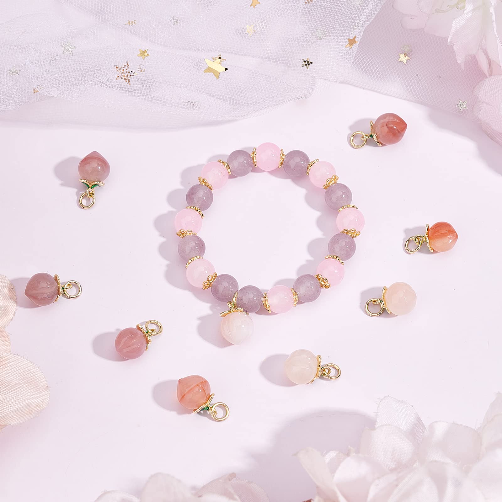 Amazon.co.jp: [OLYCRAFT] 10点 天然石チャーム ナチュラル