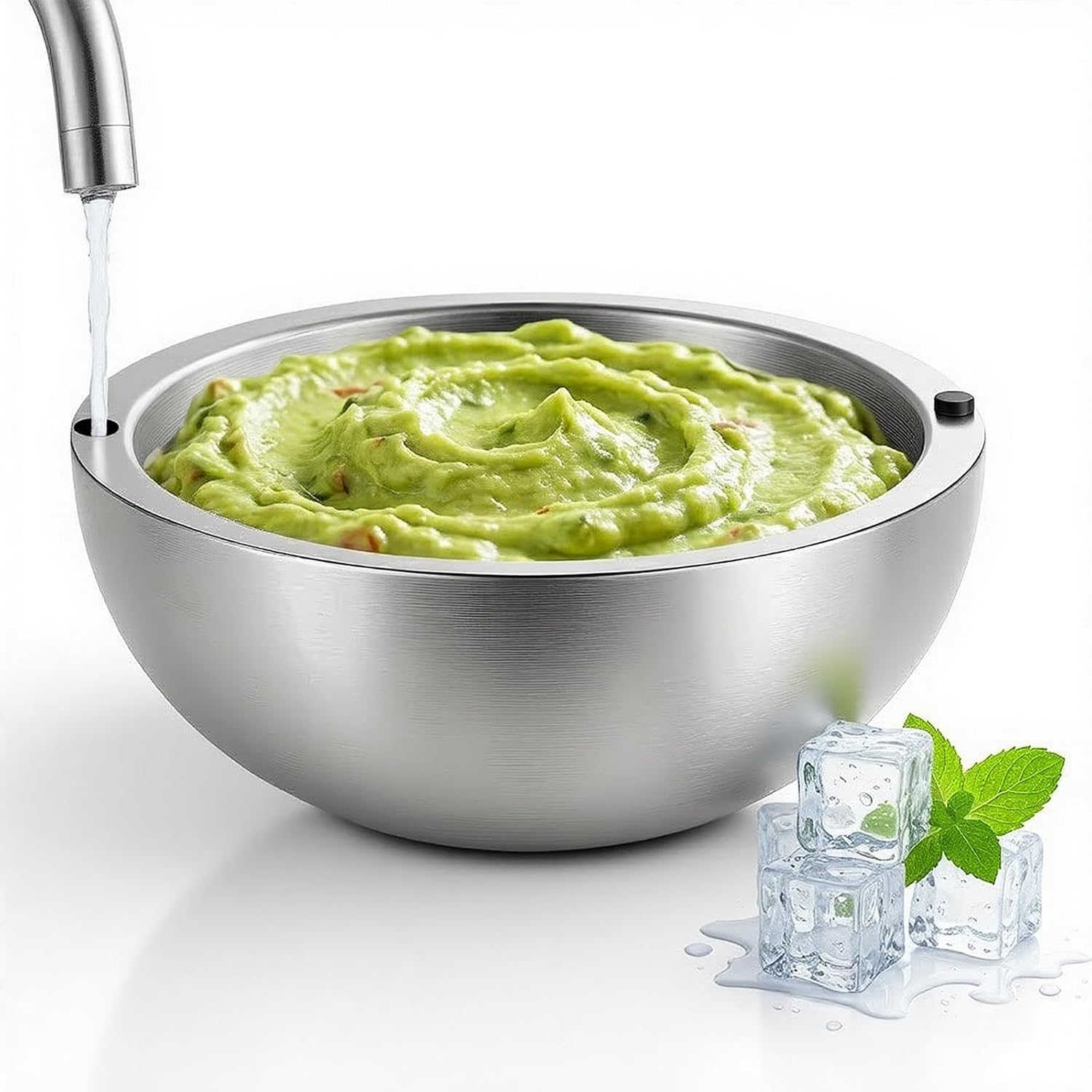 35 oz Stainless Steel Double Walled Insulated Ice Serving Bowl