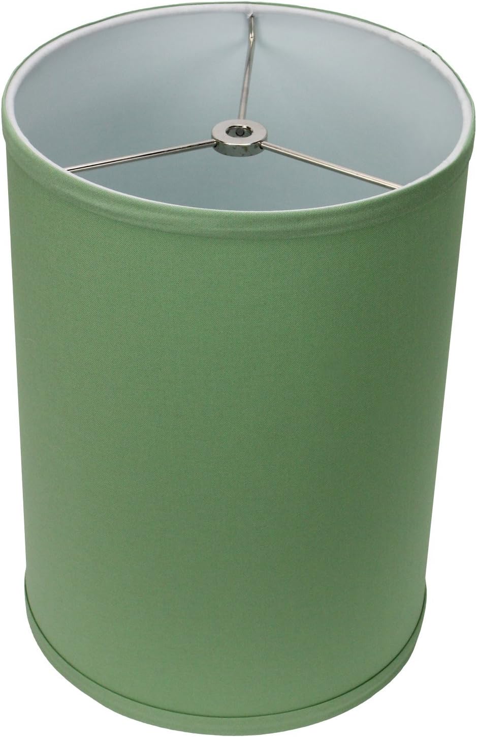 FenchelShades.com 8" Top Diameter x 8" Bottom Diameter 11" Height Cylinder Drum Lampshade USA Made (Linen Celadon)