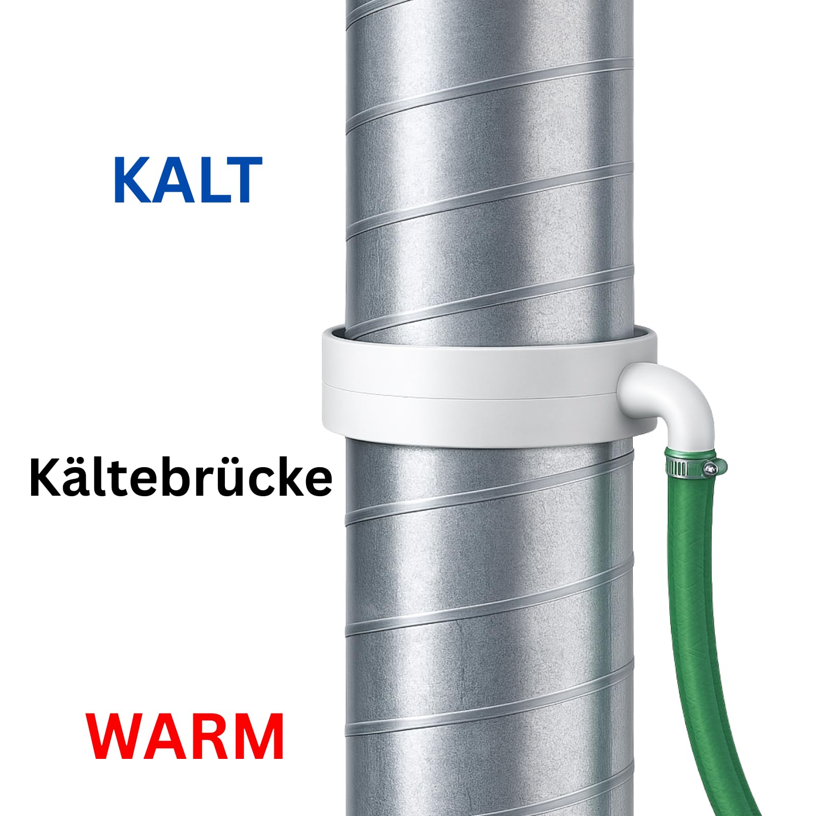Kondenswassersammler Kondenswasserabscheider Kondensatablauf Lüftung Dunstabzugssystem Küche Abzugshaube Dunstabzug (Ø 100 mm)