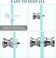 Vista 8 de Alise Manija de puerta de ducha, perilla para puertas corredizas de ducha, perilla de acero inoxidable sólido SUS304 resistente, piezas de repuesto