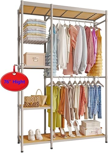 Miniatura 1 de Armario independiente resistente con capacidad de 800 libras, armario independiente de metal, organizador de armario independiente, armario de pie