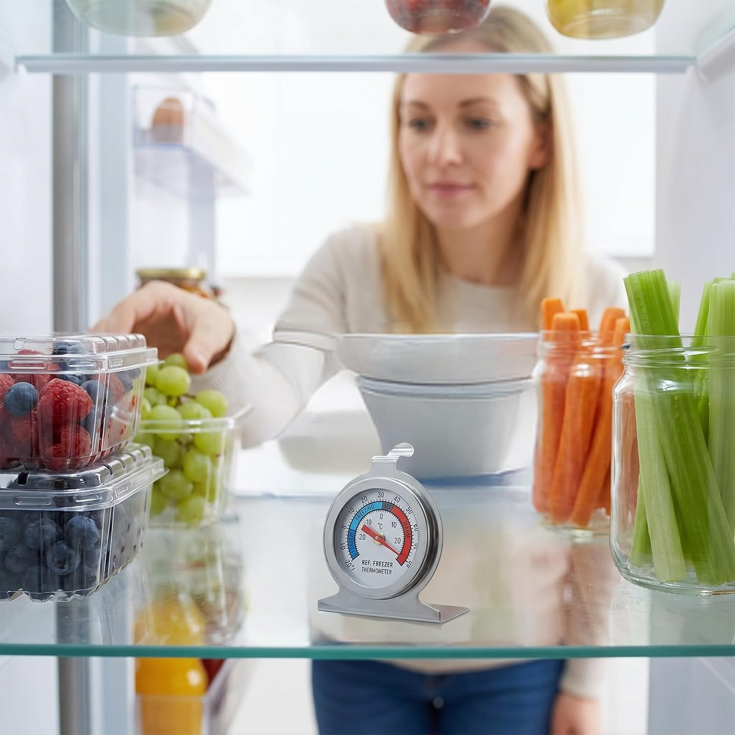 12 Pack Refrigerator Freezer Thermometer Large Dial Fridge Gauge