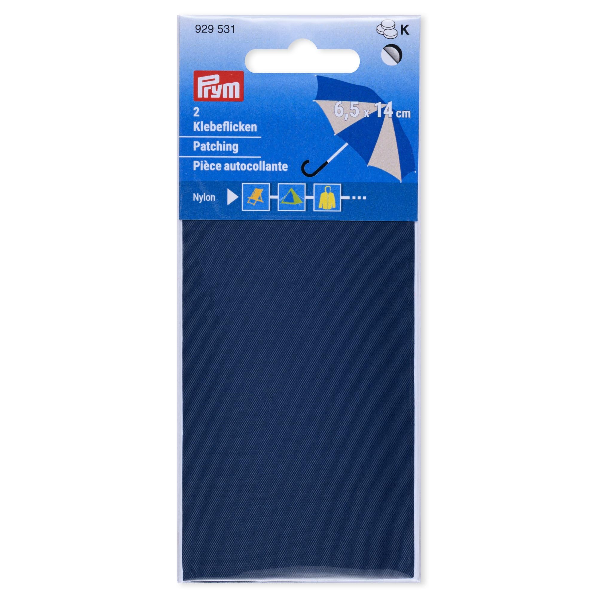 Prym Blue 929531 Adhesive Patches Nylon Pack Of 2 6.5 X 14 Cm Medium