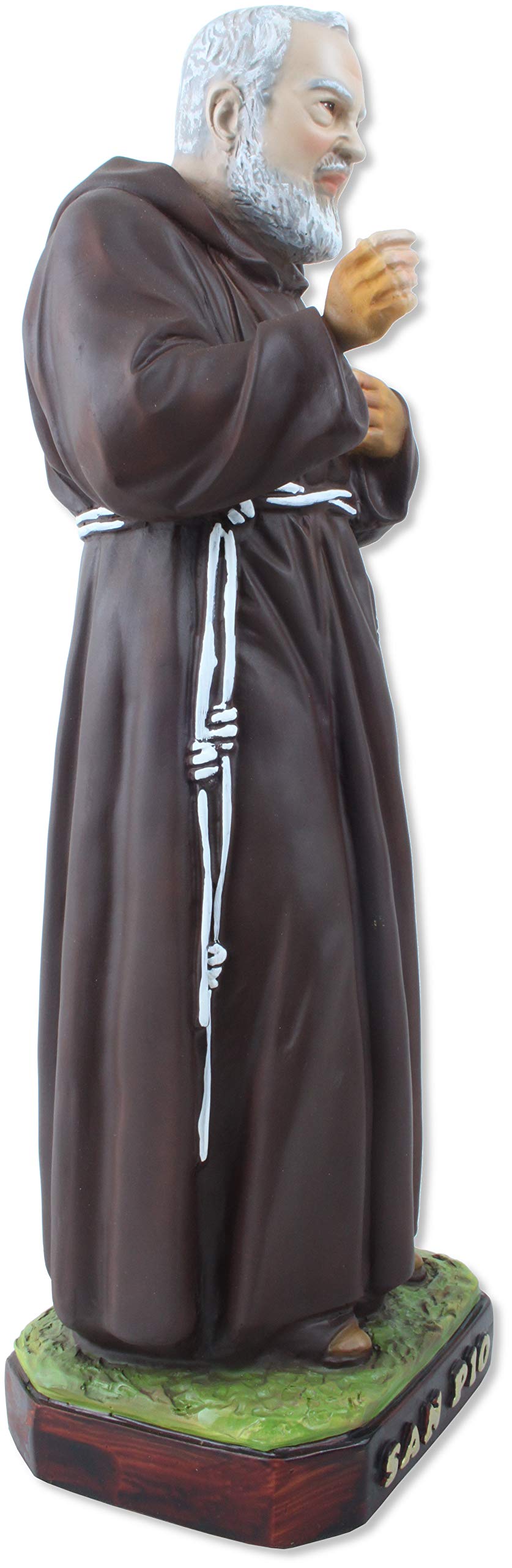 Proposte Religiose Statua San pio (Padre pio) di Pietrelcina in Resina cm 50 - Made in Italy