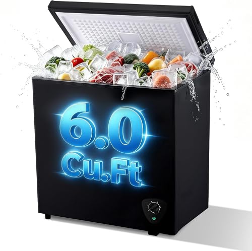 WANAI KA-BCBD-153-B 6 cu ft Compact Freezer Black