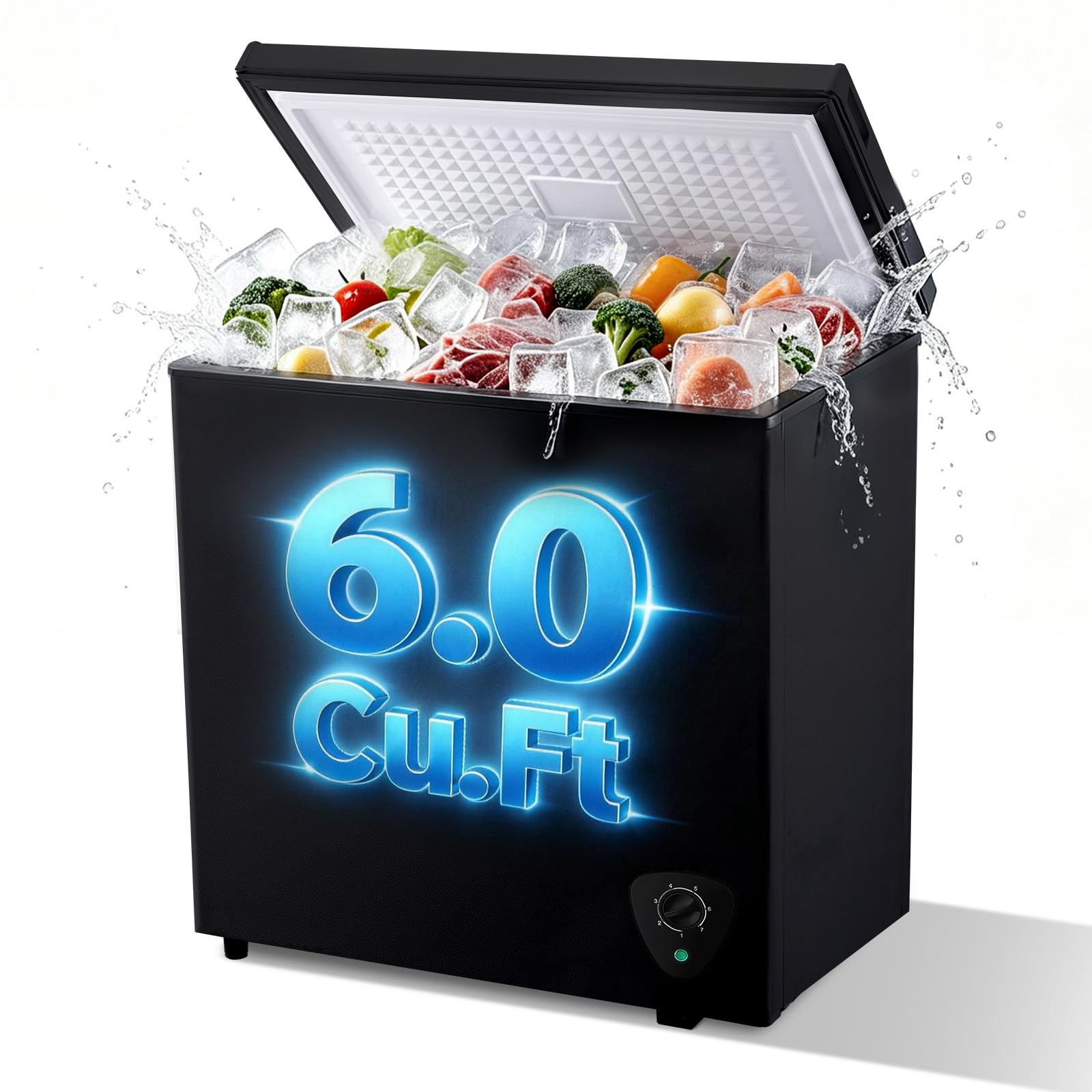 WANAI KA-BCBD-153-B 6 cu ft Compact Freezer Black