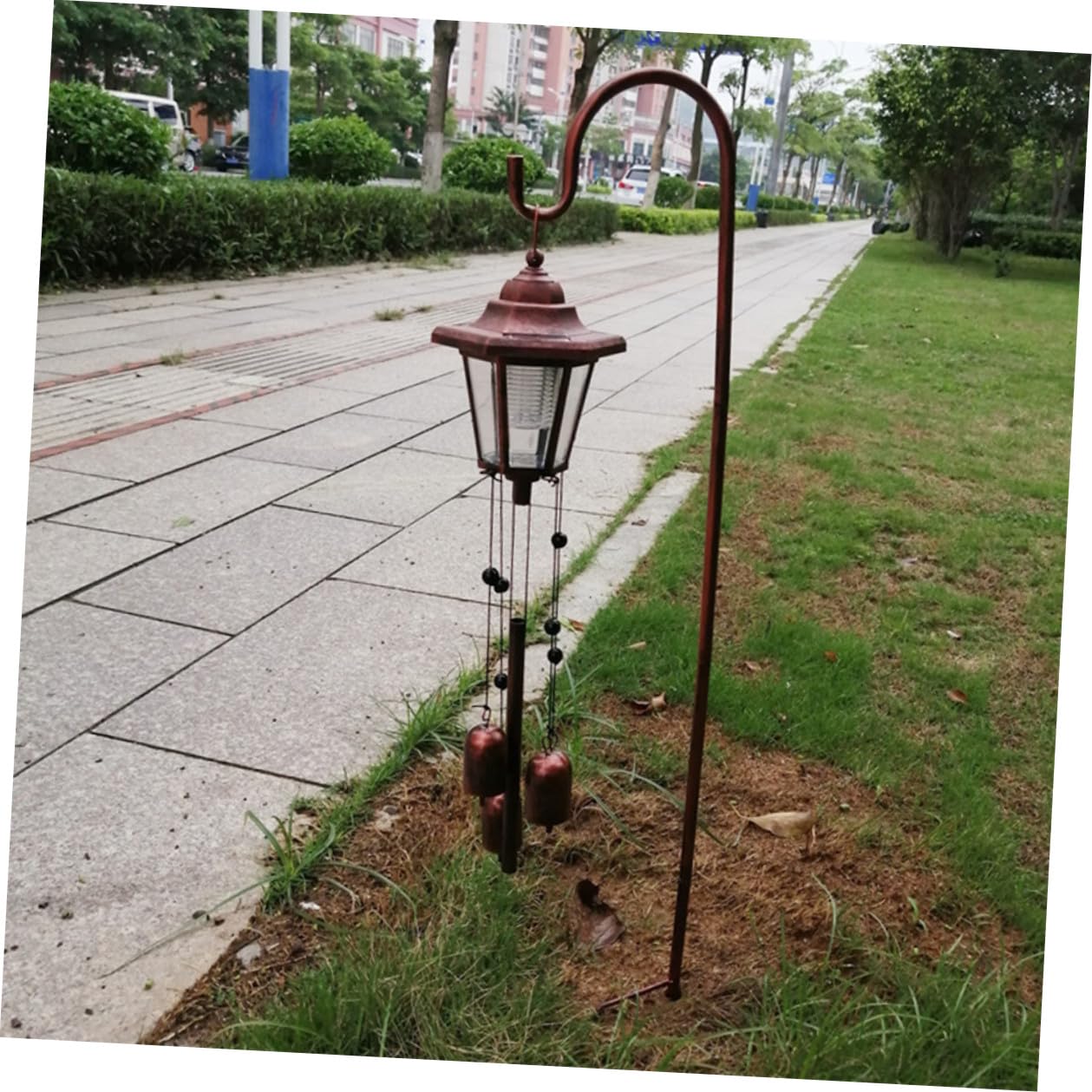 Campanelli a Vento Solari Decorativi in Ferro per Giardino | Luce Ornamentale da Esterno, Stile Creativo Retrò, Uso in Cortile e Area Verde