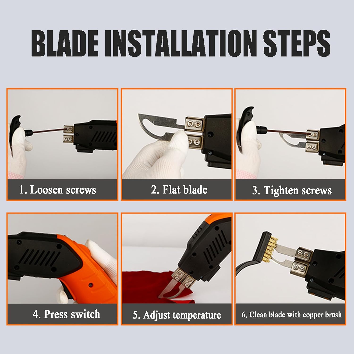 Electric Hot Knife Foam Sponge Rope Pipe Cutter, Separate Rope and Cable Cloth Cutting Machine, Temperature 550℃ (1022℉), with 2.4/2 in Straight Blade*2, for Ribbon