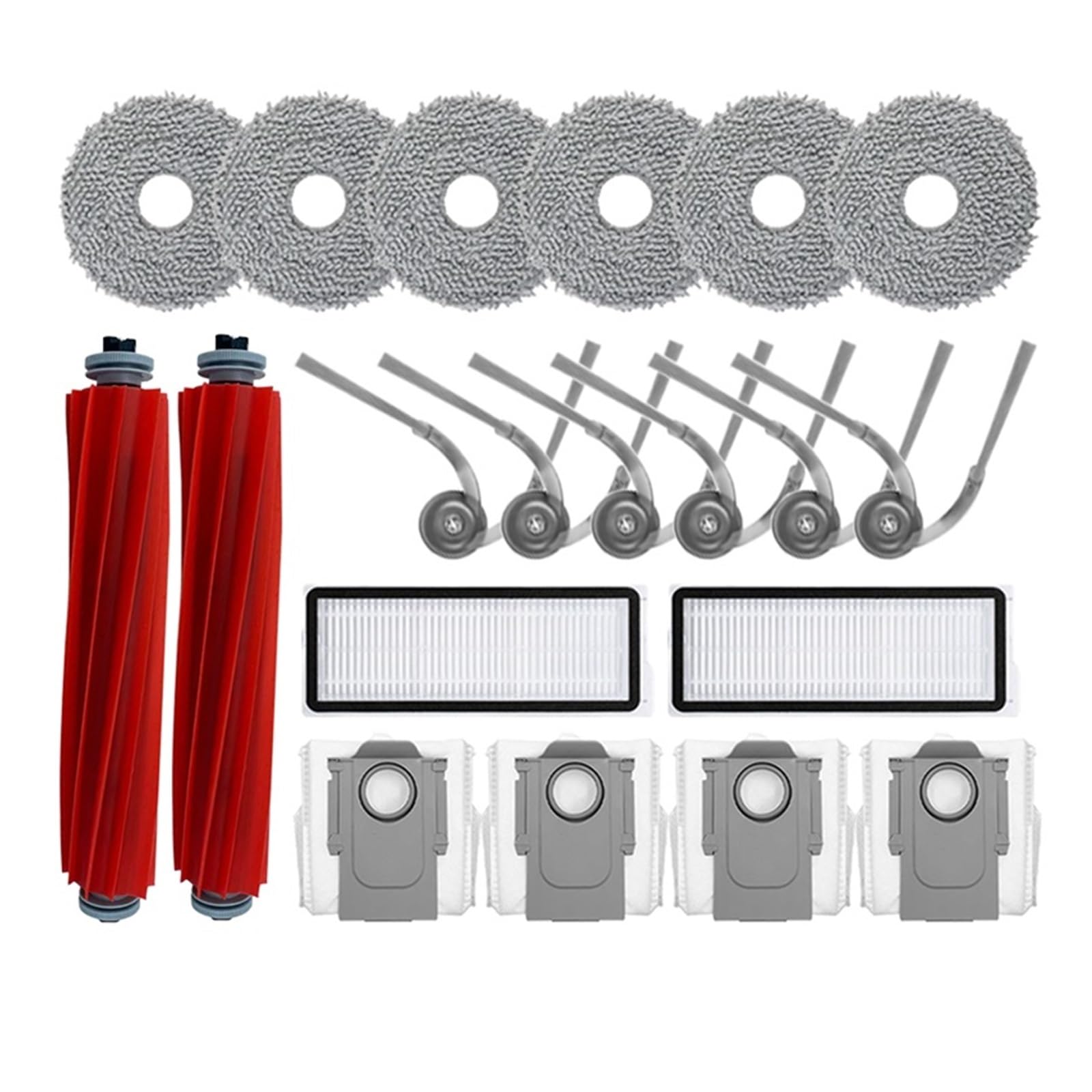 Accesorios for robot aspirador, cepillo lateral principal, filtro Hepa, paño for fregona, bolsa for polvo, Compatible con Roborock, L/QR 798 / QV 35A / QR 598(D)