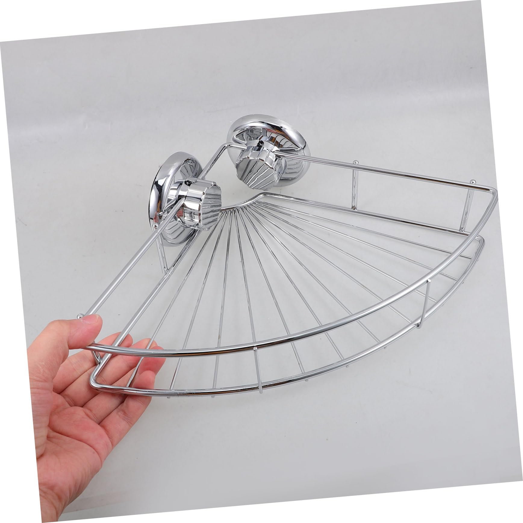 Garneck Acciaio Inox Mensola Design a Ventaglio Angolare, a Ventosa