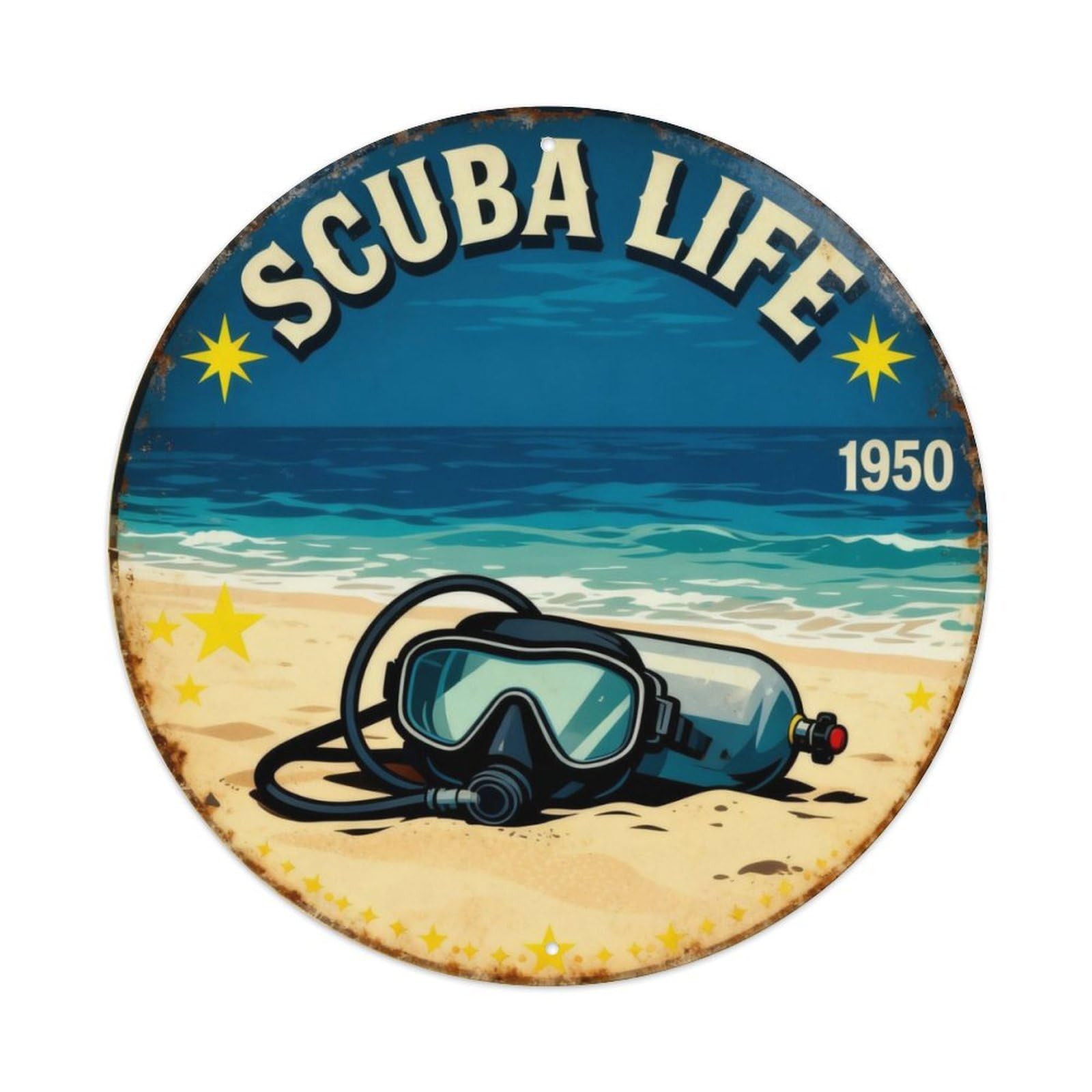 Scuba Life Ocean Sign Metal Tin Sign Plaque