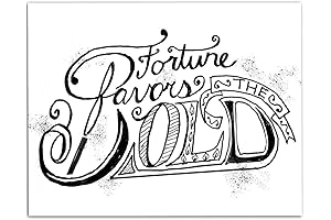 Fortune Favors The Bold - Motivational and Inspirational Quote Print