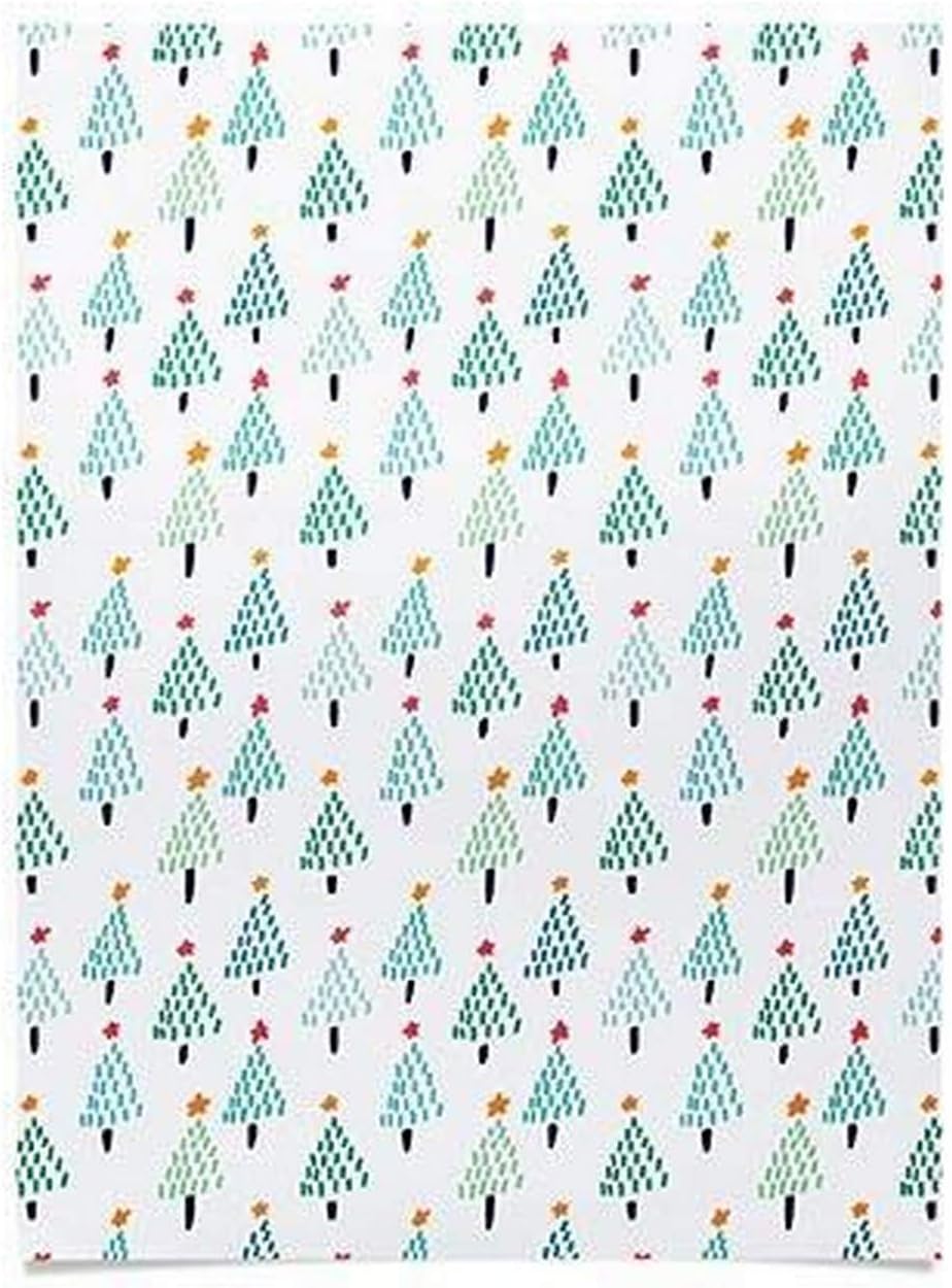 Deny Designs Sam Osborne Dotty Christmas Trees Polar Poster, 18x24, Green