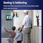 Doorbell Camera, 1080P HD 170° Wide Angle Video Doorbell with Display Screen, 2.4GHZ Visual Doorbell Support Night Vision 2 Way Talk, Battery Powered