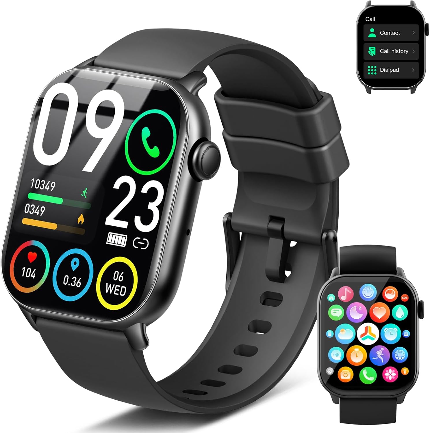 Smart Watch for Men Women(Answer/Make Calls), 1.95″HD 2025 New Smartwatches with Heart Rate/Sleep Monitor/Pedometer, Fitness Tracker Watch 113+ Sport Mode IP68 Waterproof Running Watch for Android iOS