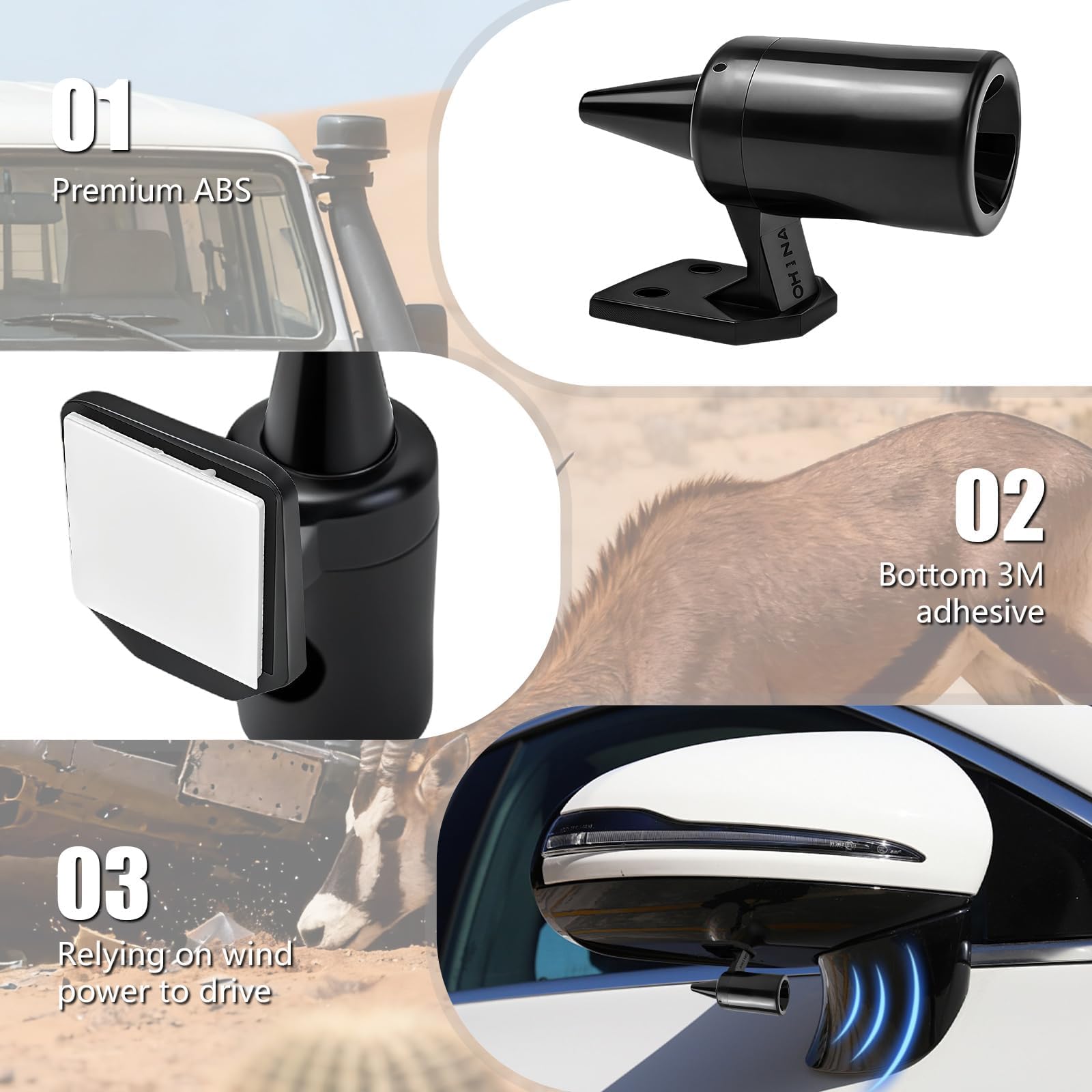 JoyEcho Lot De 8 Sifflets à Ultrasons Anti-Gibier Pour Voiture