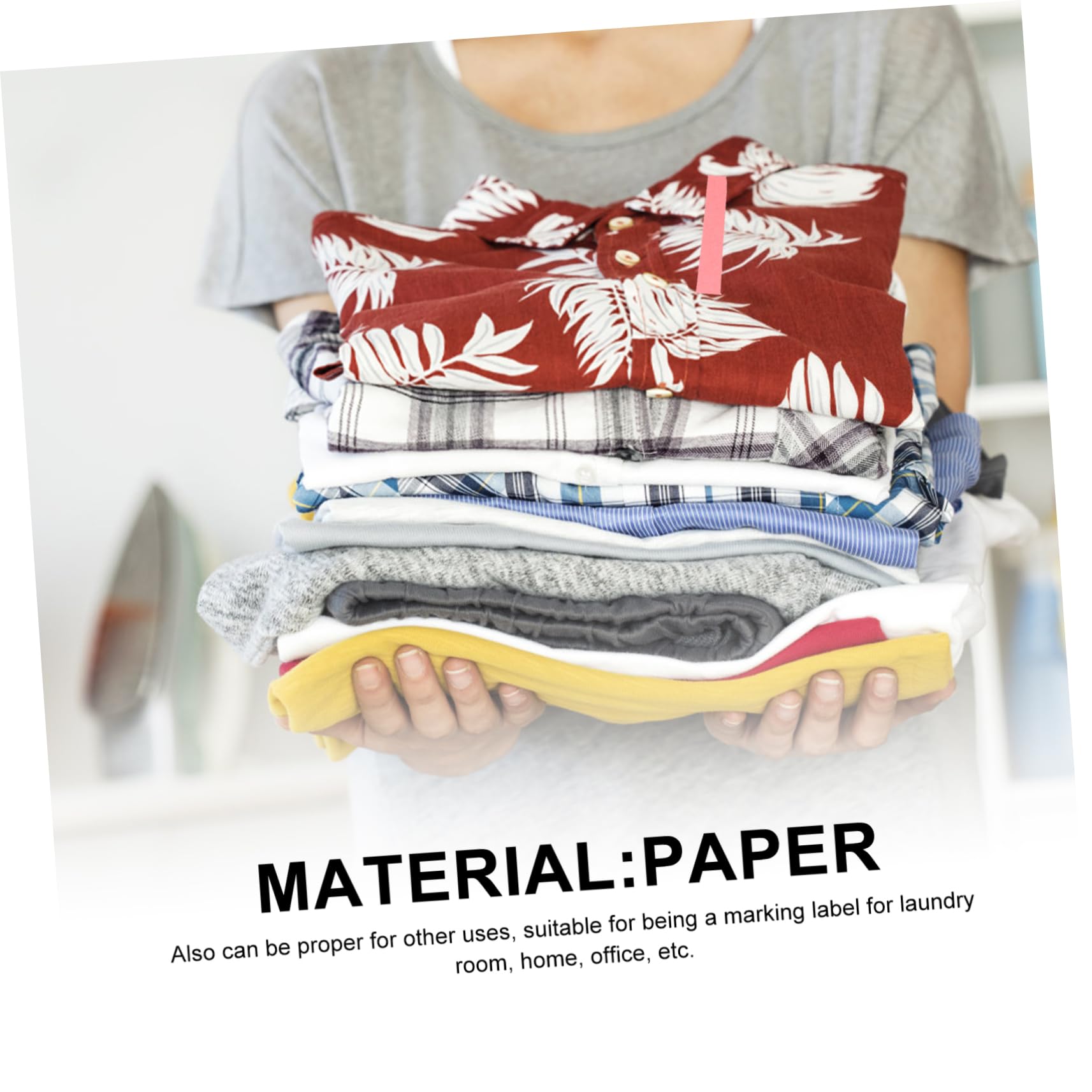 5200 Étiquettes Inscriptibles pour Vêtements Autocollantes en Papier Rose, Pratiques et Polyvalentes, pour Buanderie et Garderie