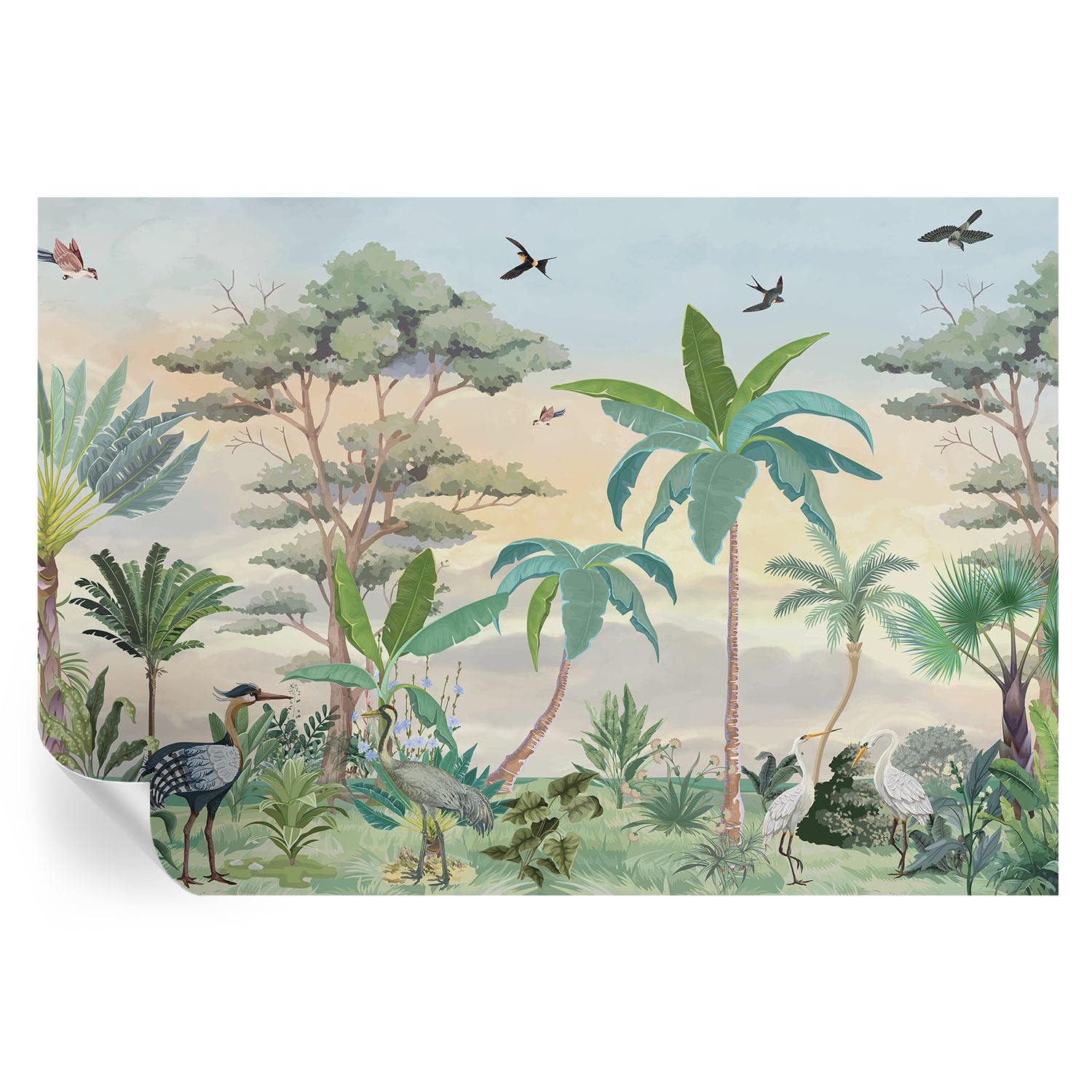 Estampados exóticos en papel pintado autoadhesivo de 152x104 cm para murales de pasillo modernos
