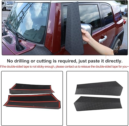 Miniatura 20 de Cubierta exterior para capó, protectores de esquinas laterales compatibles con Toyota FJ Cruiser 2007-2021, protector de esquina lateral para capó