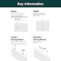 Vista 6 de CHICOLOGY - Minipersianas, persianas para ventanas, puertas, persianas y cortinas para cámper, color blanco medianoche (oscurecido), de 17 pulgadas