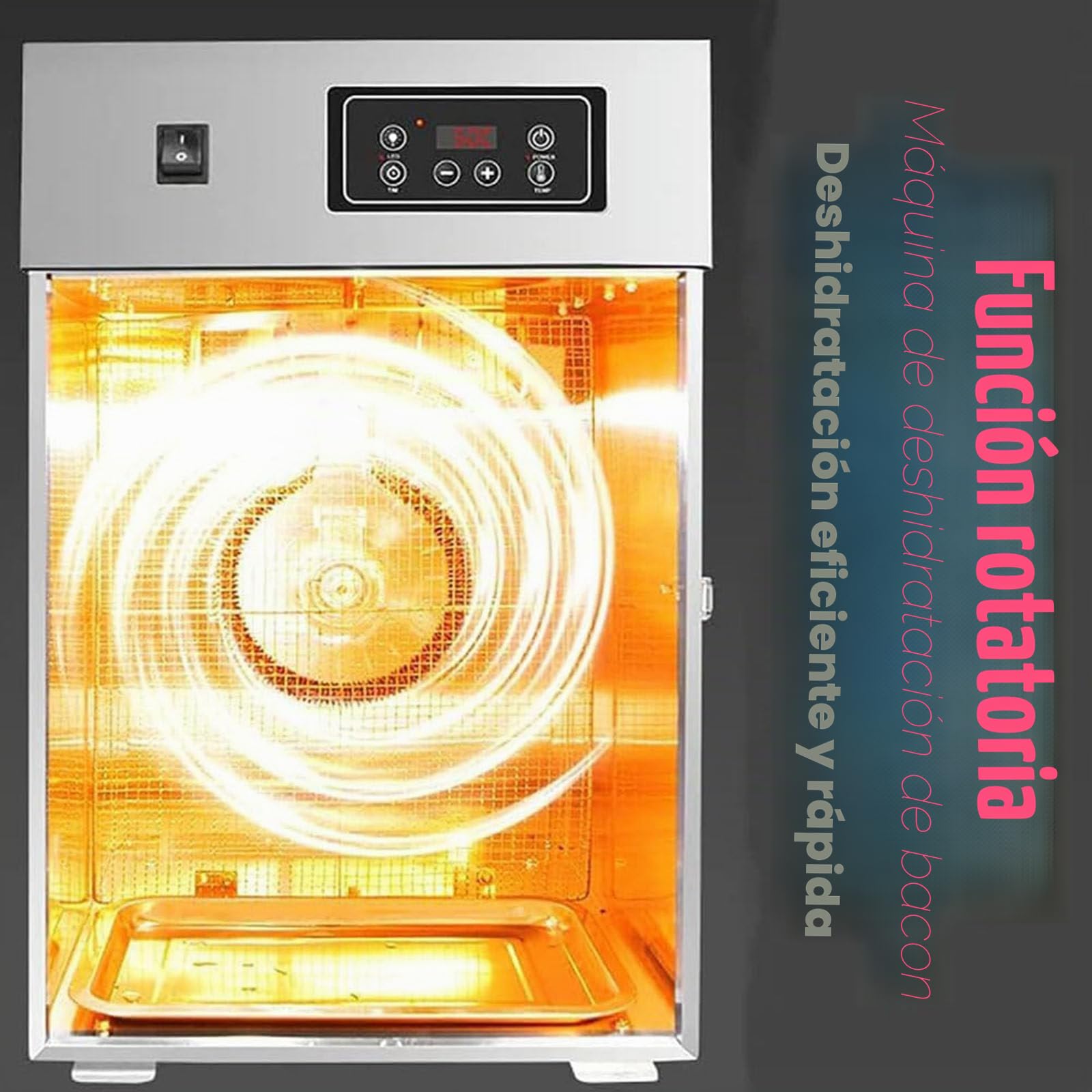 Secador de alimentos comercial, deshidratador de alimentos y armario de secado, refrigerador AGER, secador giratorio de acero inoxidable para salchichas, tocino, pollo, pato, pescado y res
