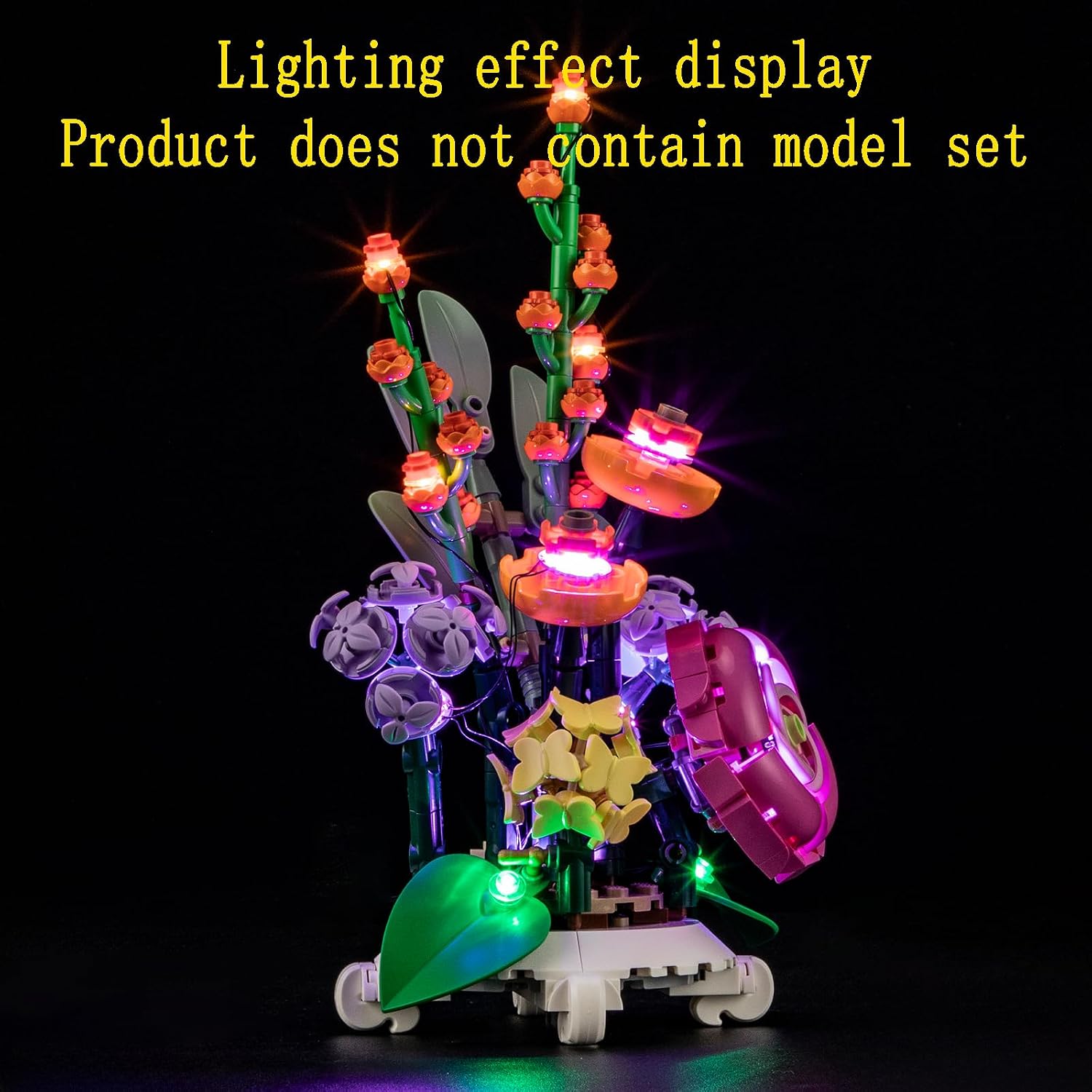 GEAMENT LED Light Kit Compatible with Lego Mixed Flowerpot Building Blocks Model - Lighting Set for Botanical Collection 40762 (Model Set Not Included)