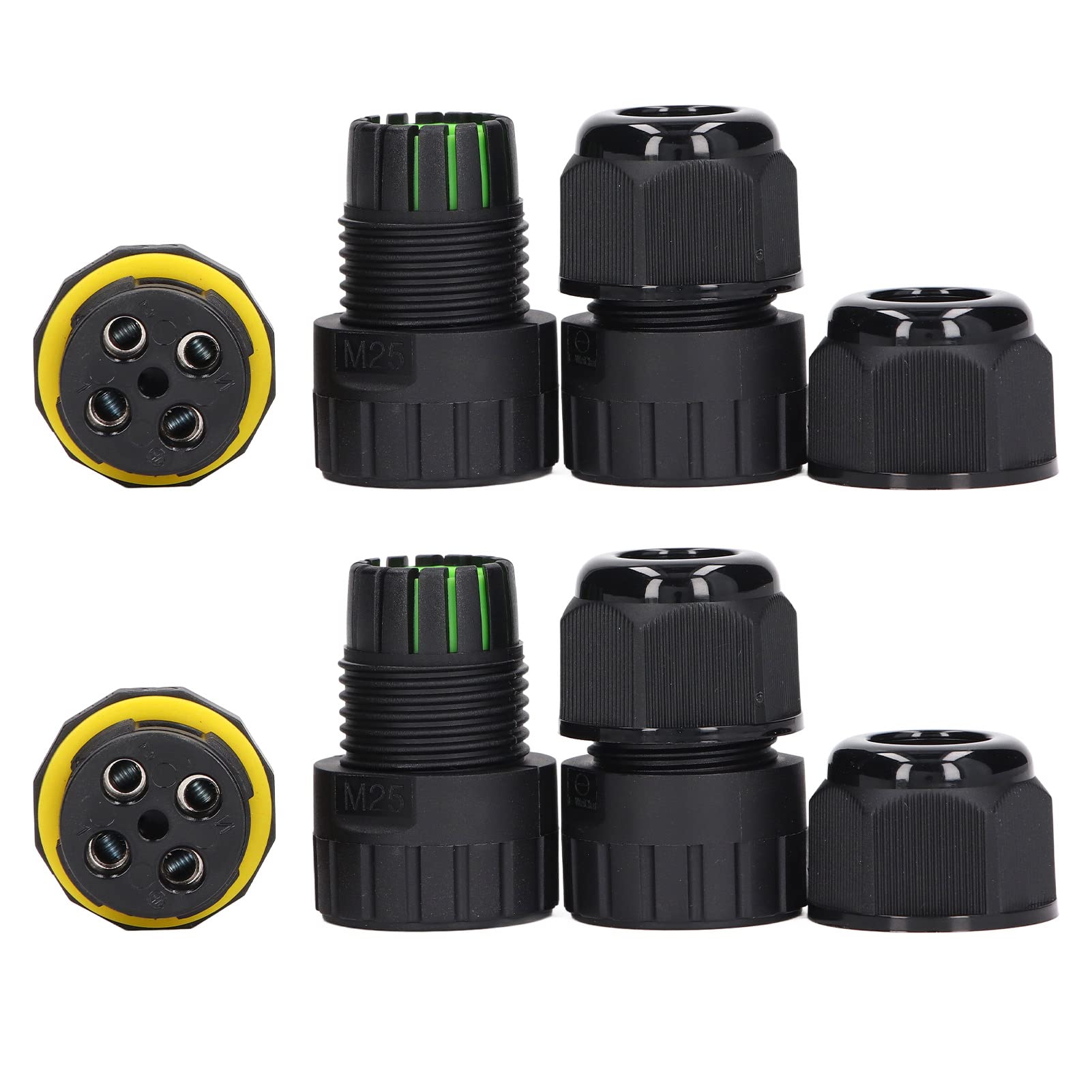 Power Cable Junction Box, 2-Piece 4-Wire Junction Box Plug Good Conductivity 10-14mm high-image-9