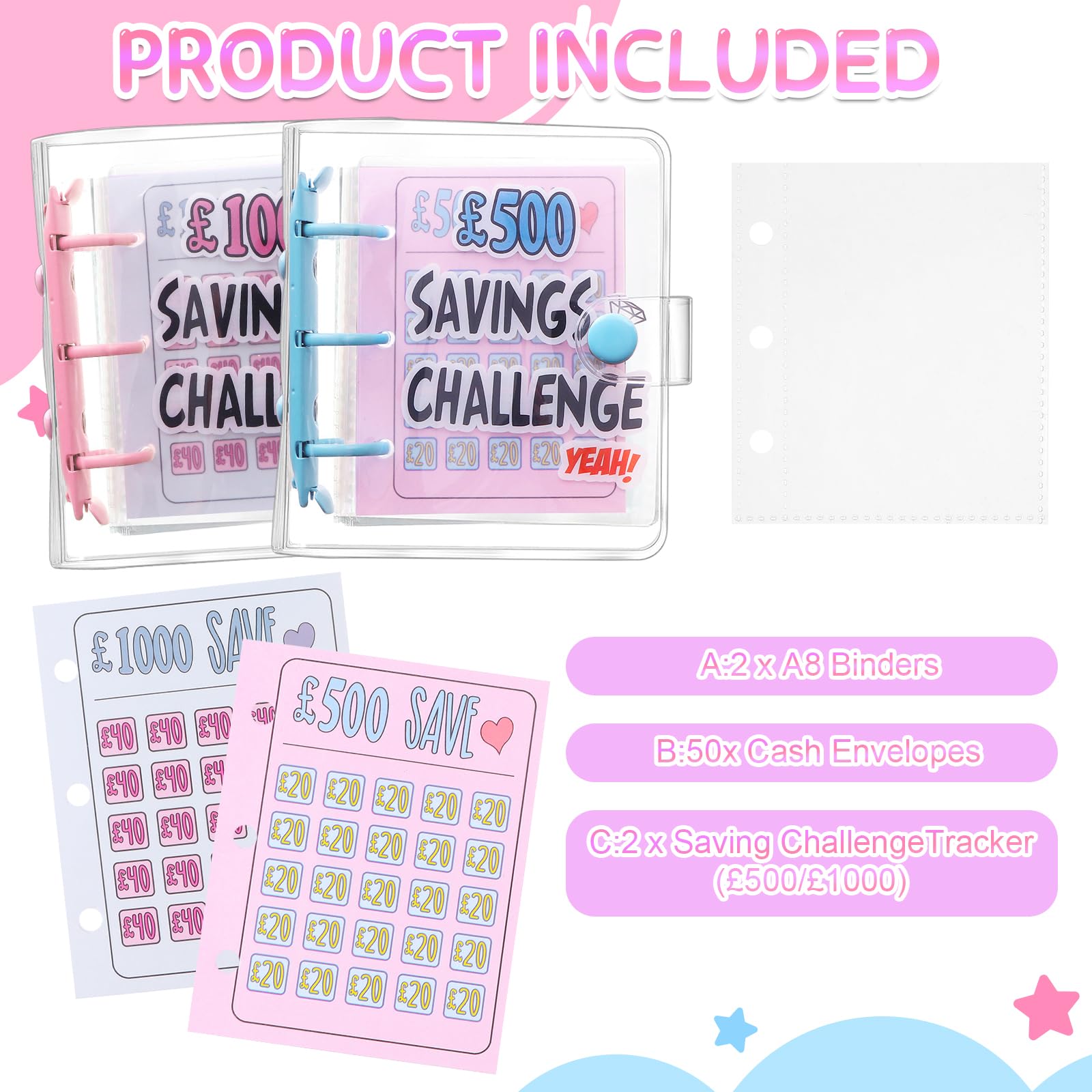 2Pcs Mini Money Savings Challenge Binder - Image 3