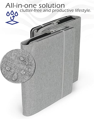 Miniatura 6 de Kaitiaki Funda tipo folio compatible con el cuaderno de espiral Rocketbook construida con una bolsa de almacenamiento extraíble con cremallera de