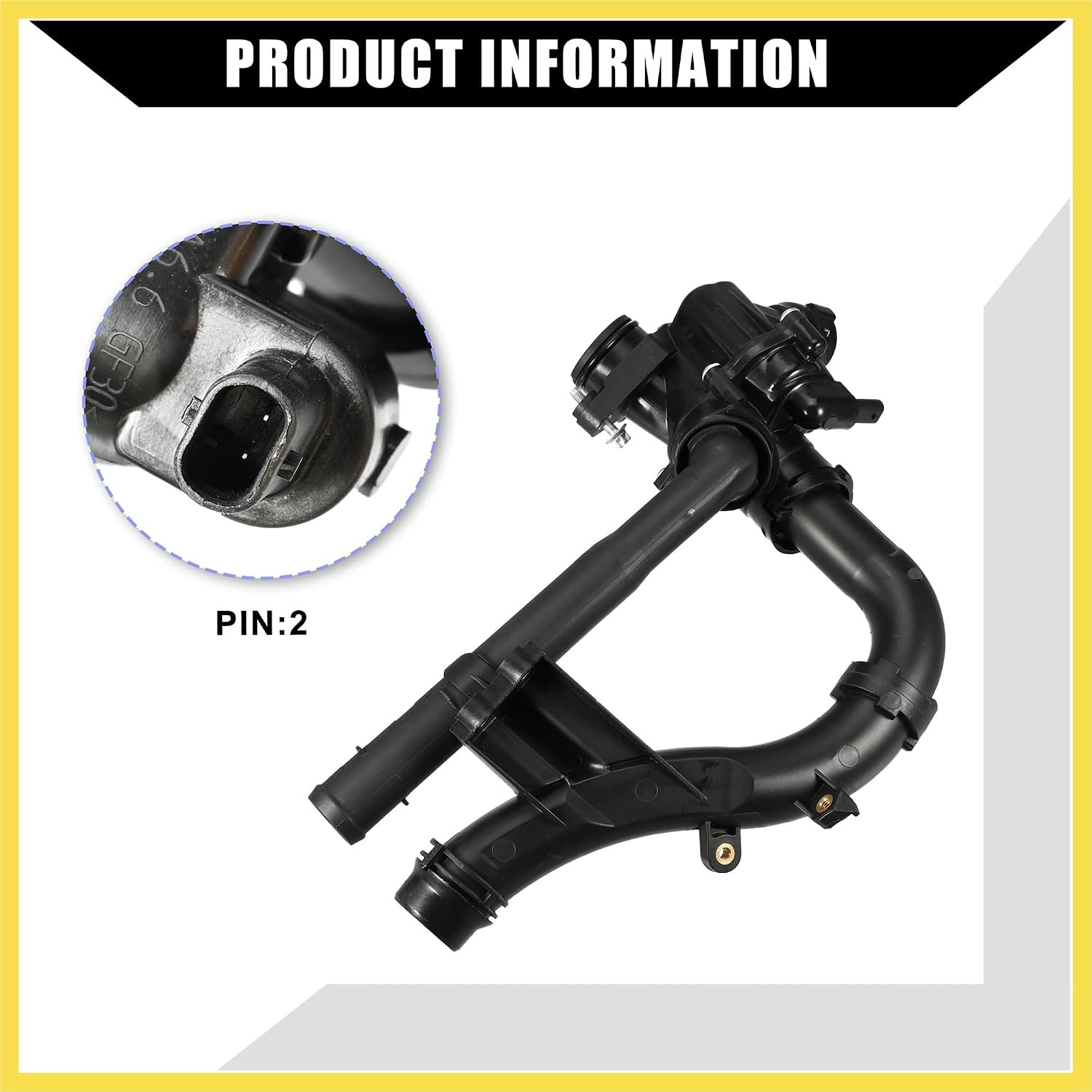 No.A2742003400 Engine Coolant Thermostat Housing Assembly for Mercedes-Benz E300 2008-2021 for Mercedes-Benz GLC300 / Inner Water Pump Thermostat/Plastic / 1Pcs Black Benefit