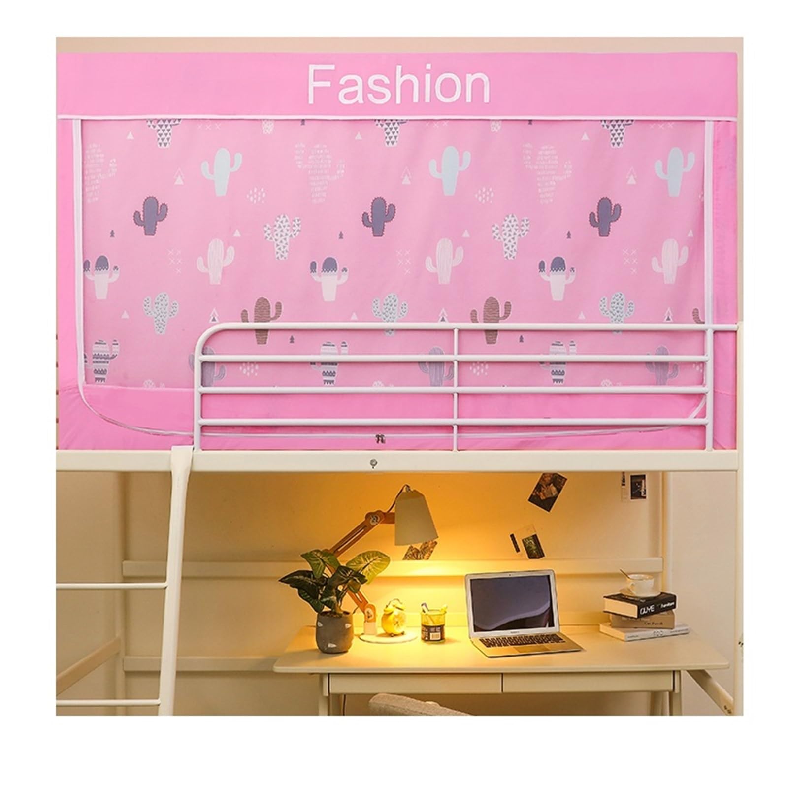 Cortina de cama para dormitorio universitario con mosquitera opaca de litera superior