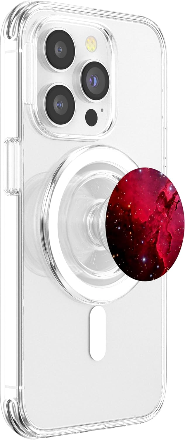 Red Black Nebula Space Galaxy PopSockets PopGrip for MagSafe