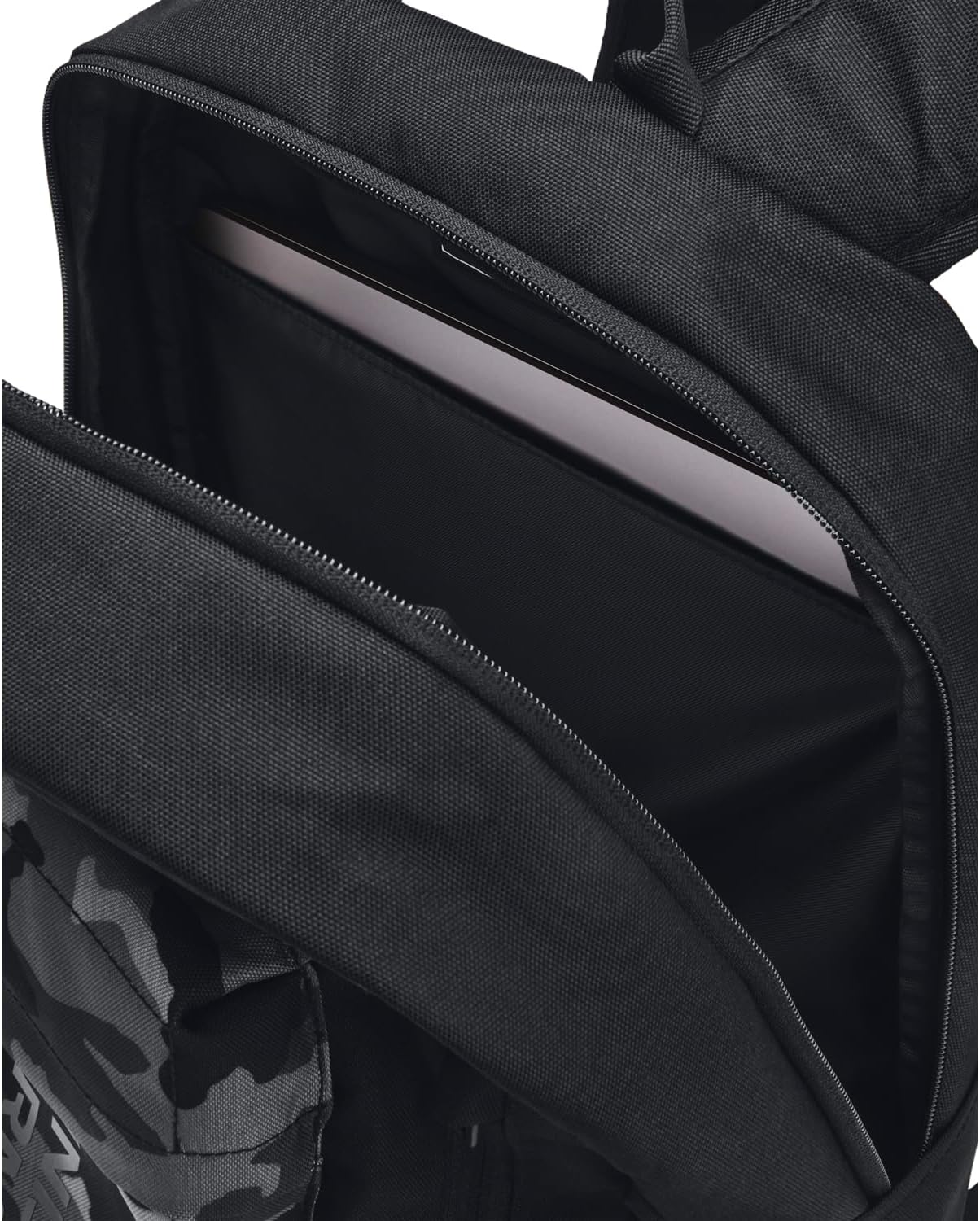 Under Armour unisex-adult Halftime Backpack, (007) Black / / Metallic Black, One Size Fits All