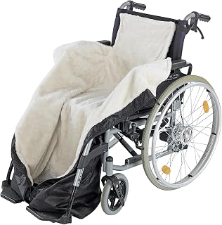 Maximex Bolsa térmica para silla de ruedas, resistente al agua y al viento, protección contra el frío, la humedad y la suciedad, poliéster, 130 cm de largo