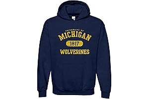 Michigan Football: Athletic Arch Hoodie - True College Colors Sweatshirt