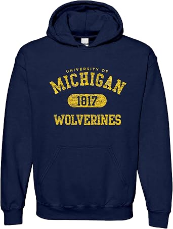 Underground Printing Michigan Athletic Arch Hoodie - LG - Navy