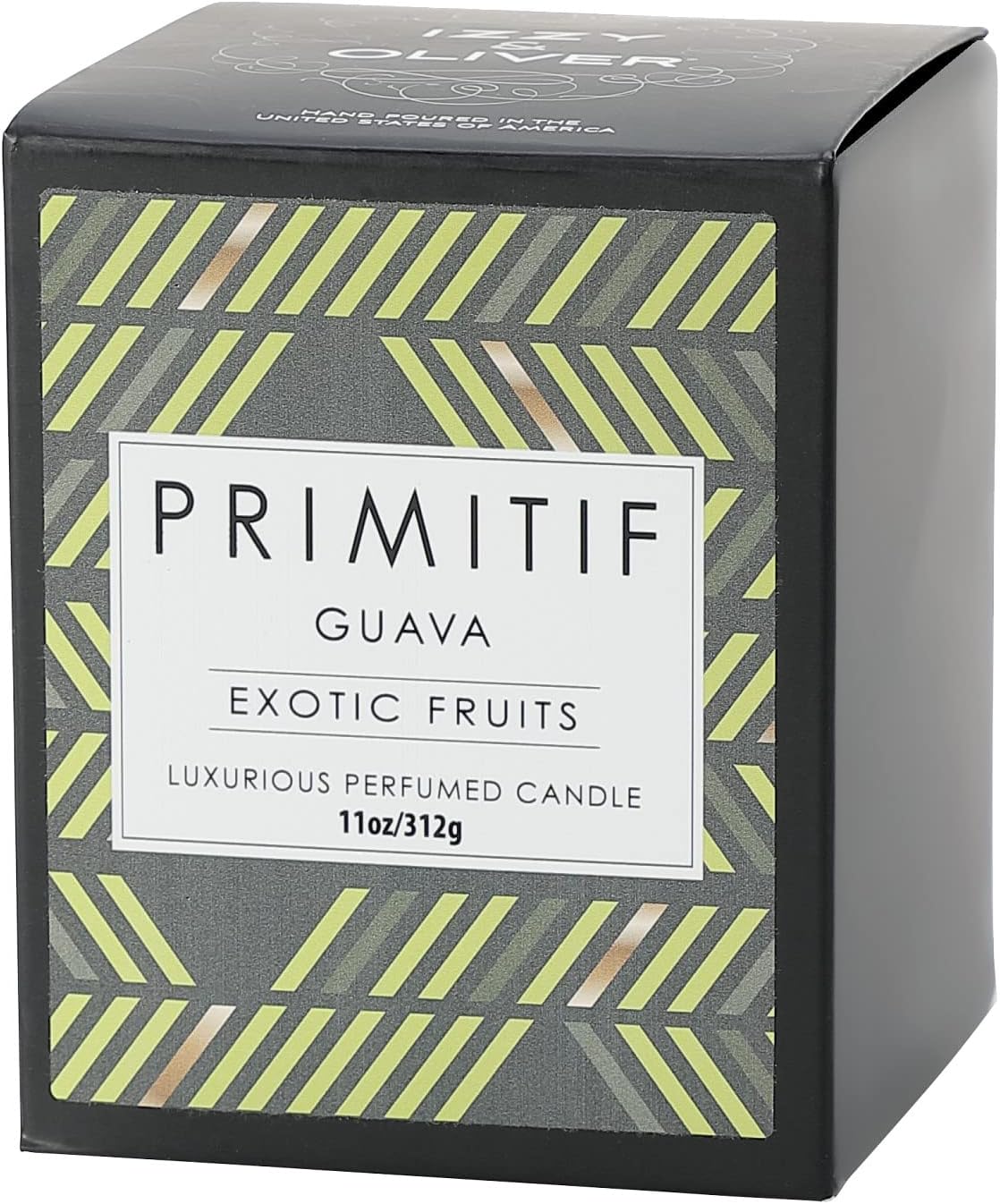 Enesco Izzy and Oliver Primitif Exotic Fruits Scented Jar Candle, 10 Ounce, Guava
