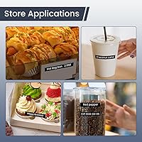 Vista 6 de Phomemo P12 Label Tape Compatible with DYMO Label Maker Refills LT-100H LT-100T 200B, for P12 P12PRO LT12 F12 Label Makers 12mm x 4m(1/2''X 13')