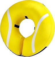 Vista 20 de BENCMATE - Collar inflable protector para perros y gatos, collar de recuperación de mascotas, suave, no bloquea la visión, E-collar (XL, rosa)