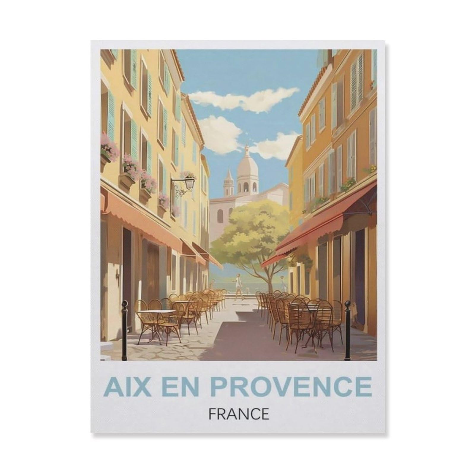 Funny Metal Tin Signs，Aix En Provence France(20x30cm）
